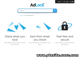 Adlock - Get paid for the visits to your URLs